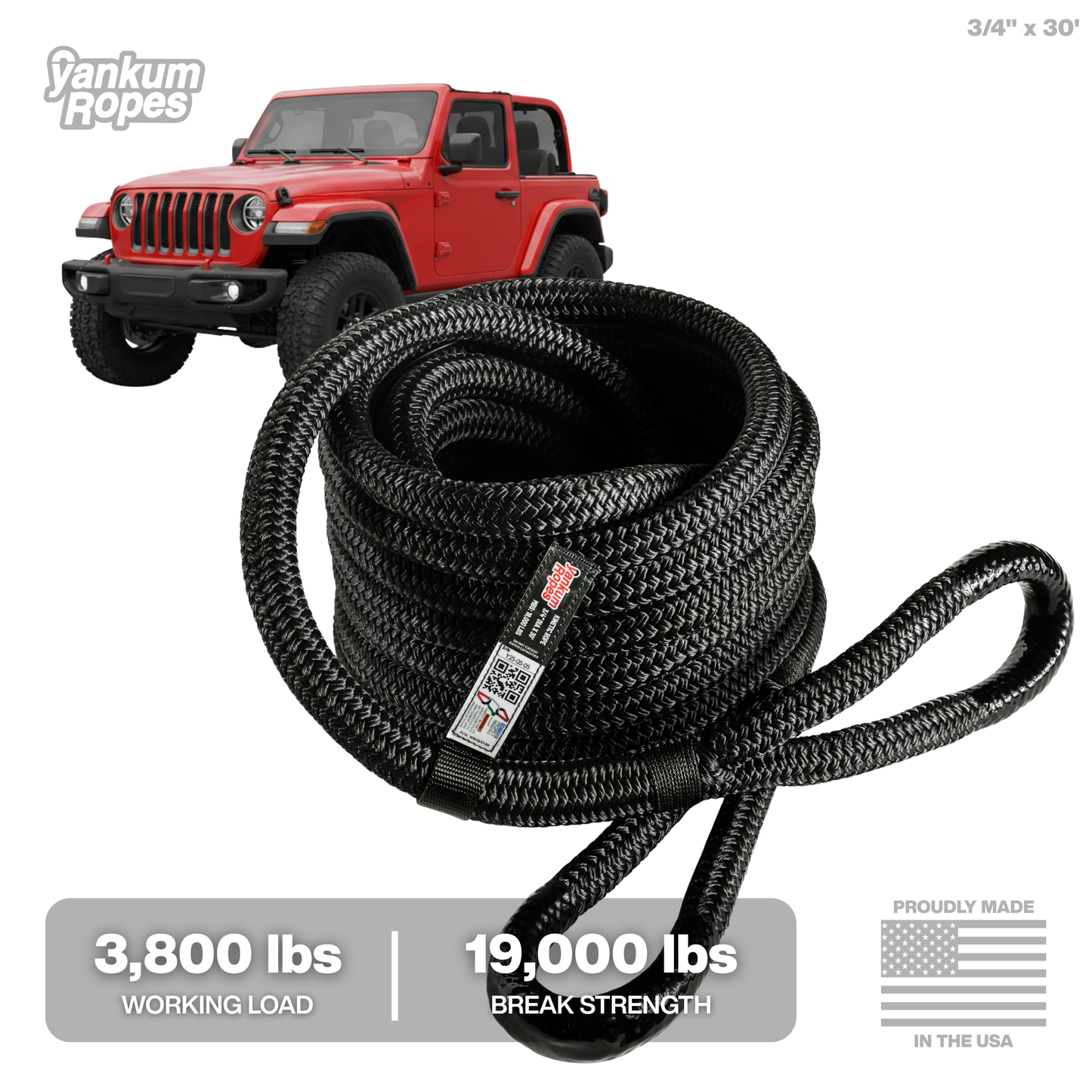 Hi-Vis Kinetic Recovery Rope