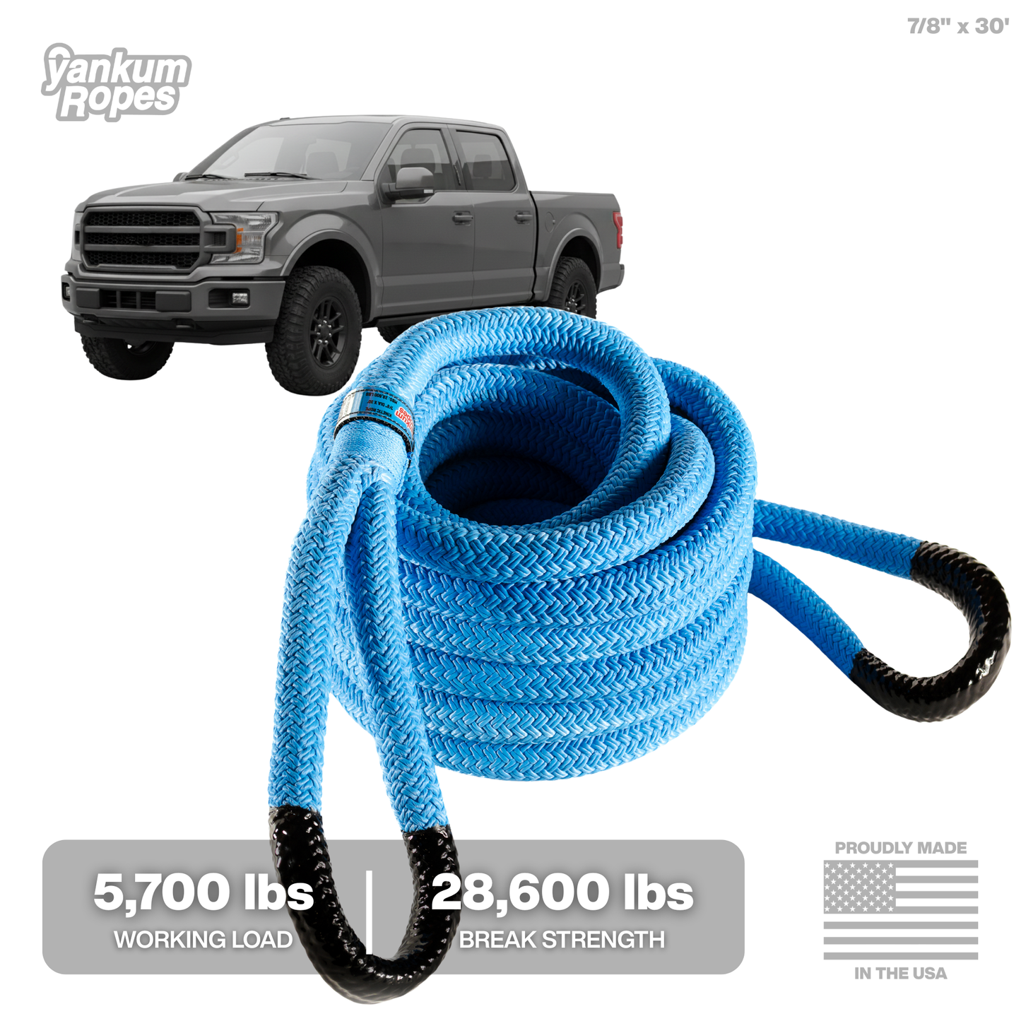 Hi-Vis Kinetic Recovery Rope