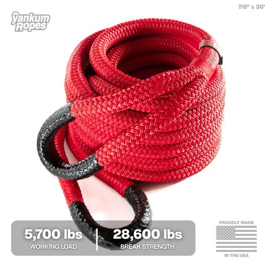 7/8" x 30' Red Kinetic Recovery Rope