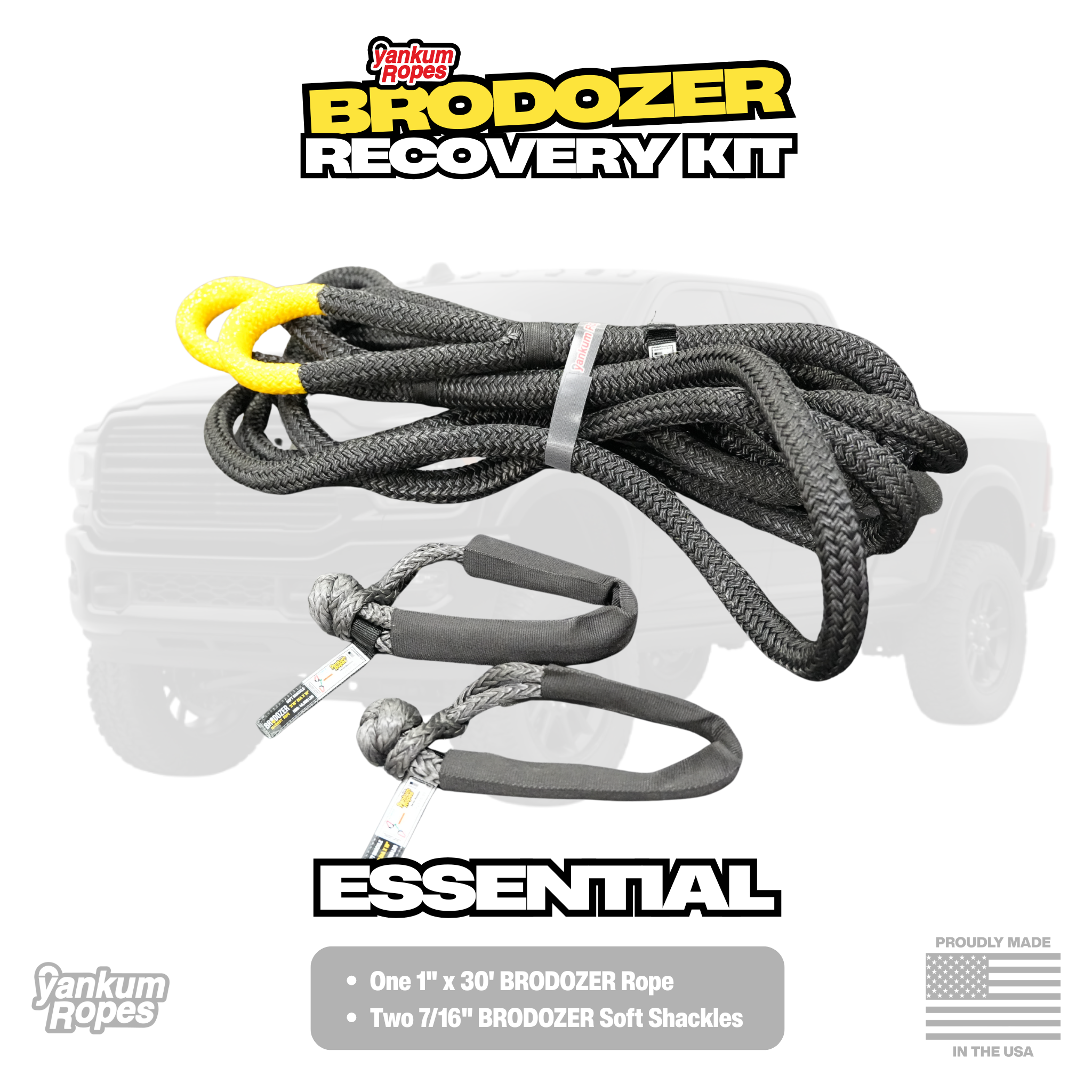 1-Ton) Diesel Truck Off-Road Recovery Kit | Yankum Ropes