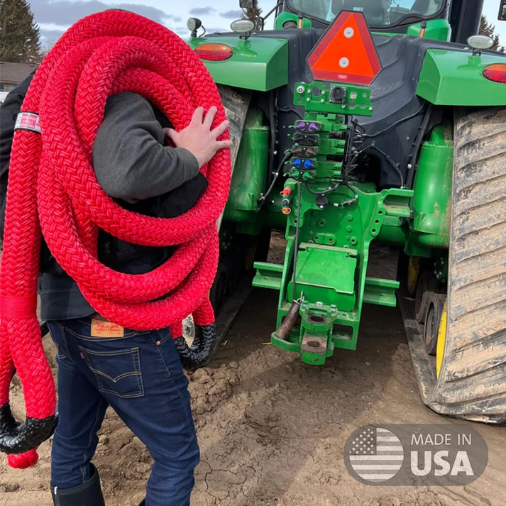 Yankum Rope 2-half-inch Kinetic Recovery Rope for Tractors made in USA