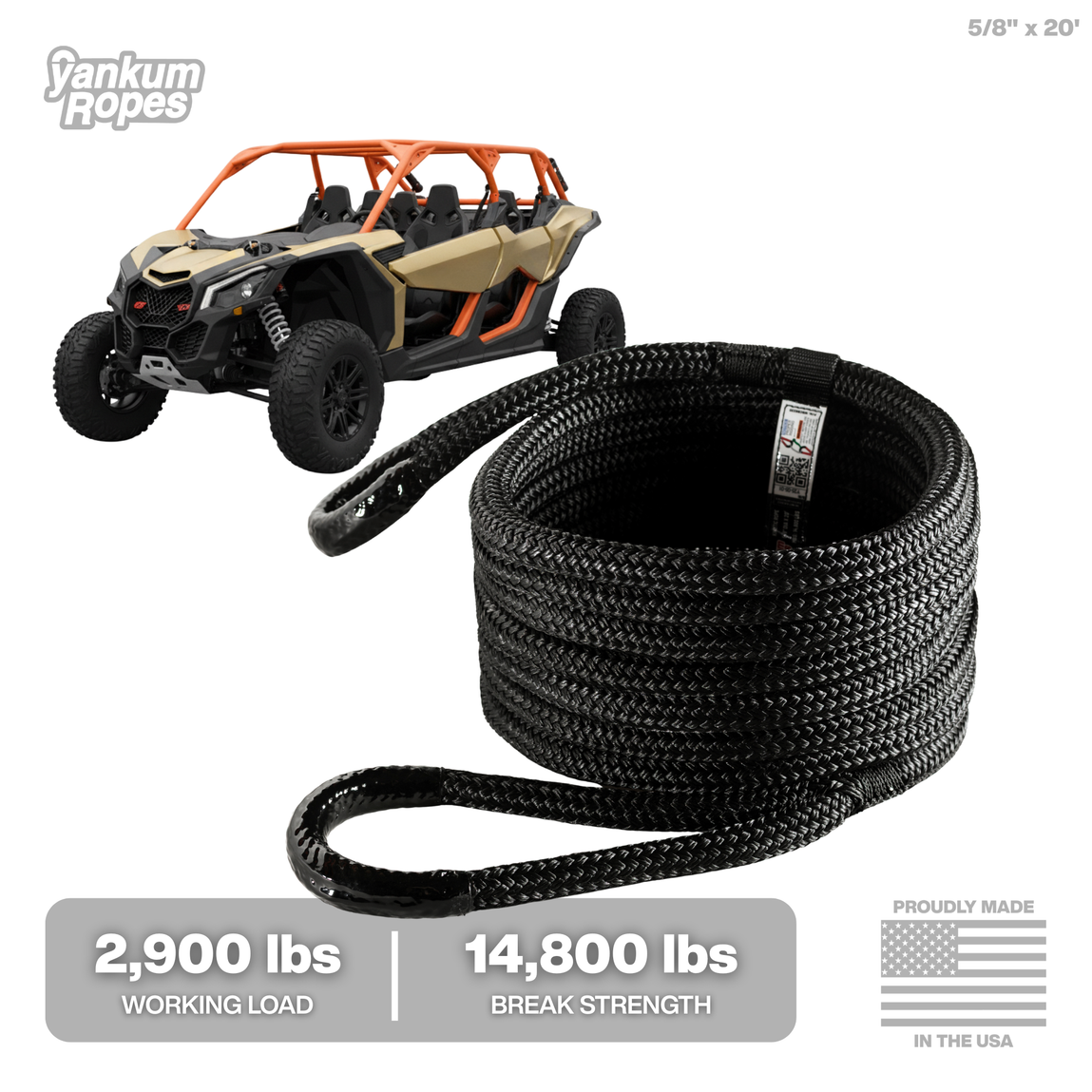 5/8” Kinetic Recovery Rope “Viper” – Yankum Ropes