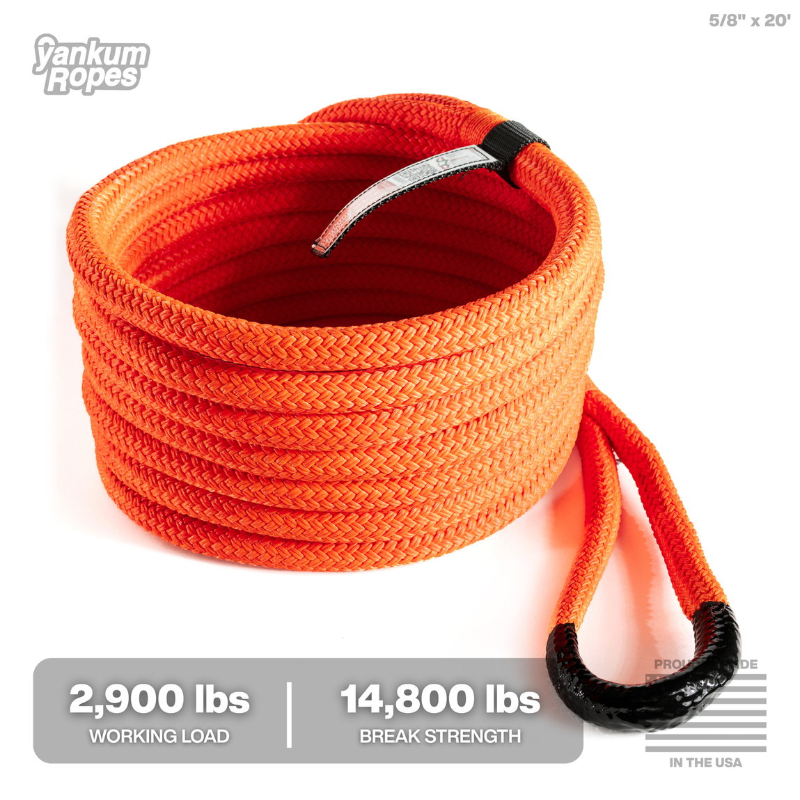 Hi-Vis Kinetic Recovery Rope – Yankum Ropes