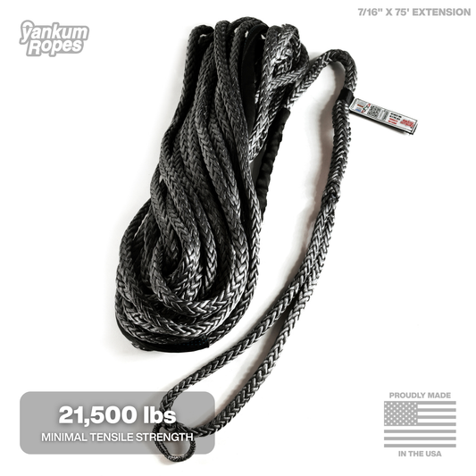 7/16" x 75' Winch Line Extension HMPE