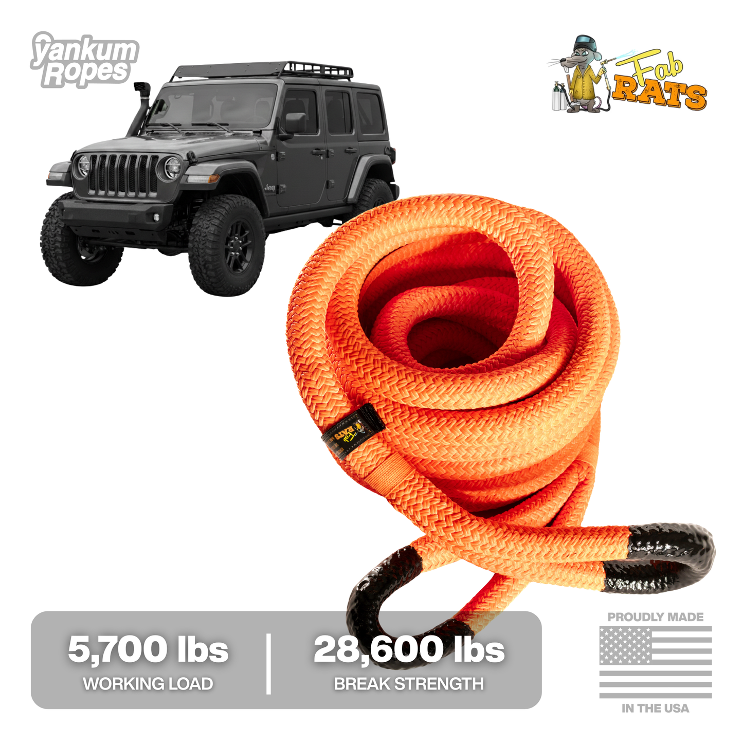 Fab Rats Signature Series Recovery Rope 7/8"x30'