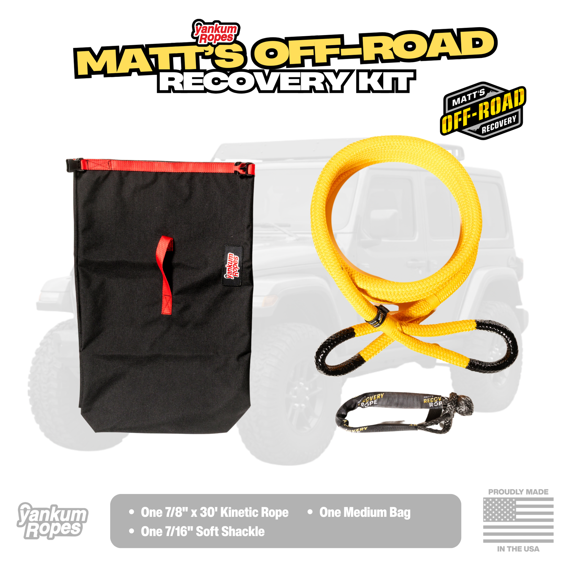 Matt's Off-Road Recovery Kinetic Rope | Yankum Ropes