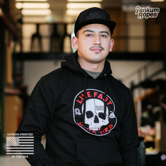male model wearing dirt road reaper hoodie