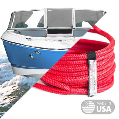 Yankum Rope 1half inch Kinetic Recovery Rope for boat made in USA
