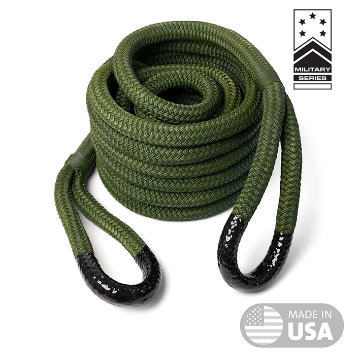 Yankum Ropes OD Green kinetic recovery rope with Blackeye 2.0 made in USA