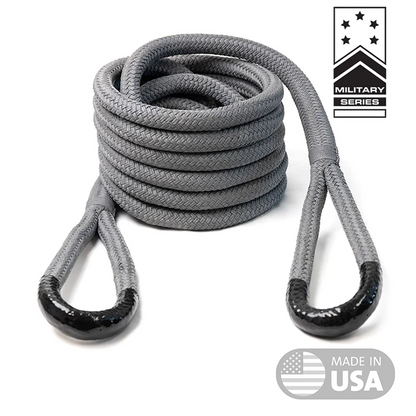 Yankum Ropes grey kinetic recovery rope with Blackeye 2.0 made in USA