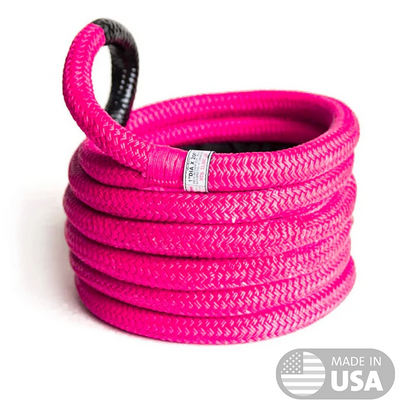 Yankum Ropes pink kinetic recovery rope with Blackeye made in USA