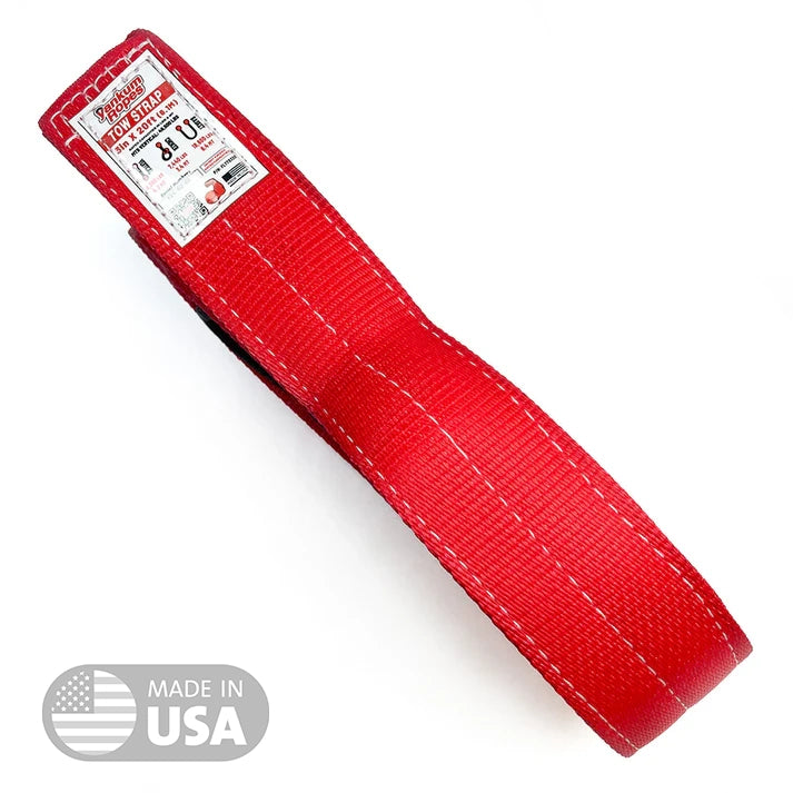 Yankum Ropes Red Tow Strap Made in USA