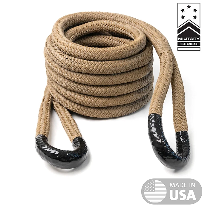 Yankum Ropes tan kinetic recovery rope with Blackeye 2.0 made in USA