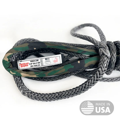 Yankum ropes winch line with camo made in usa 